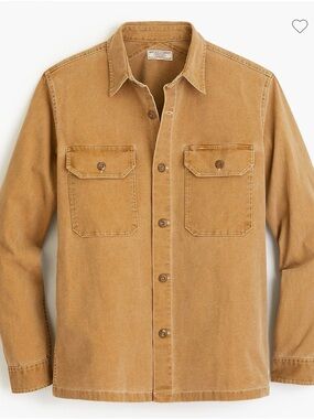 Wallace & Barnes Tan Canvas Shirt Jacket - Classic Utility Style